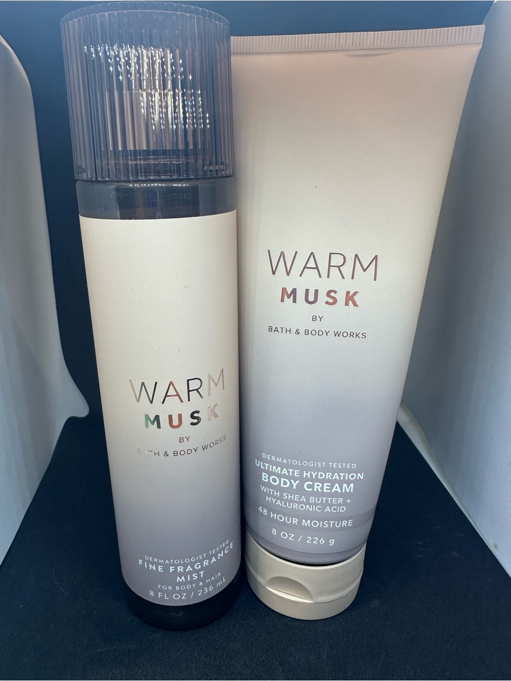 🆕 Bath & Body Works Warm Musk Fragrance Mist & Body Cream ✨unused✨